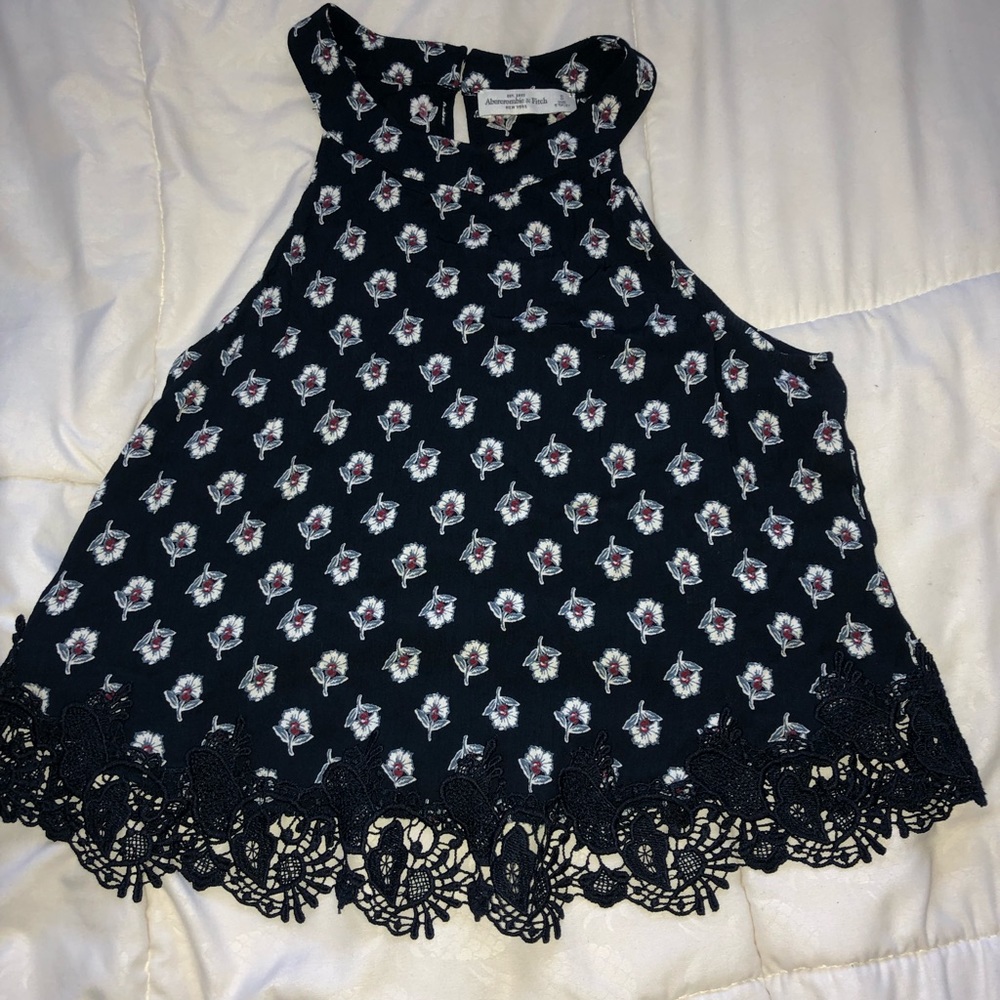 Abercrombie and Fitch navy blue blouse